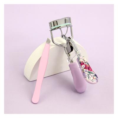 China Beauty Disposable High Quality Pink False Wick Cosmetic Tool Eyelash Curler With Comb for sale