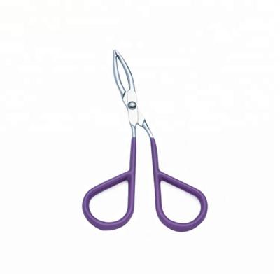 China Stainless Steel Eyebrow Scissors Handle Straight Tip Slope Tip Tweezers Trim For Personal Beauty for sale