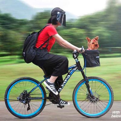 China Viable Hot Sale Amazon Pet Carrier Dog Safety Dog Bicycle Basket Designer Explosive Pet Bicycle Basket With Reflective Markings for sale