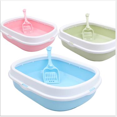 China Hot Selling Travel Thickened Semi-closed Anti-splash Cat Litter Boxes Deodorization Art Deco for sale