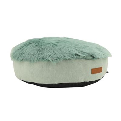 China 2021 Warming Fashion Customized Designer Luxury Faux Fur Plant Plankton Comfy Pet Bed for sale