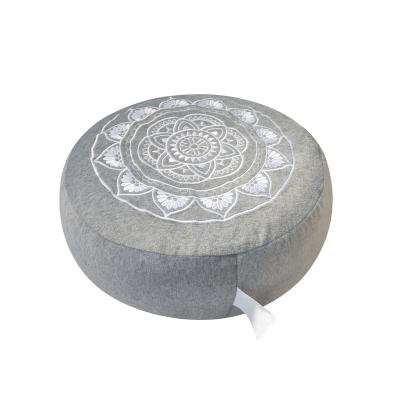 China Eco Friendly Round Therapy Chair With Buckwheat Filling Yoga Meditation Pillow Cushion for sale