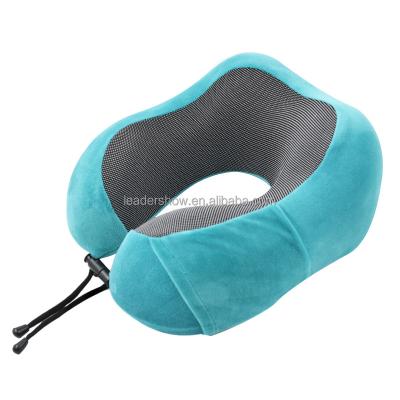 China Adjustable Custom Massage U Shape Travel Memory Foam Comfortable Pillow Plush Soft Travel Neck Pillow for sale