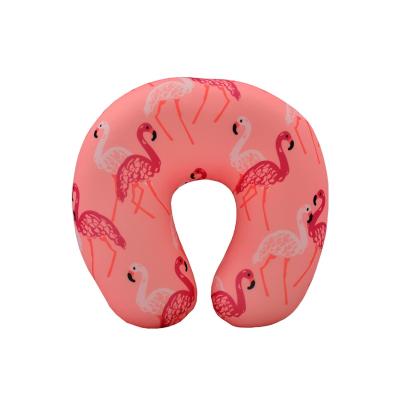 China Microbeads Anti Dust Mites Stuffed Plush Fabric Printing U Shape Toys Travel Pillow for sale