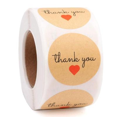 China Custom Adhesive Waterproof Glossy Labels Roll Up Product Kraft Paper Label Sticker for sale