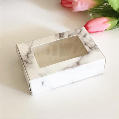 China Recycled Materials Wholesale Custom Clear Snack Donut Food Bakery Packaging Box White Paper Dessert Bakery Box With Window for sale