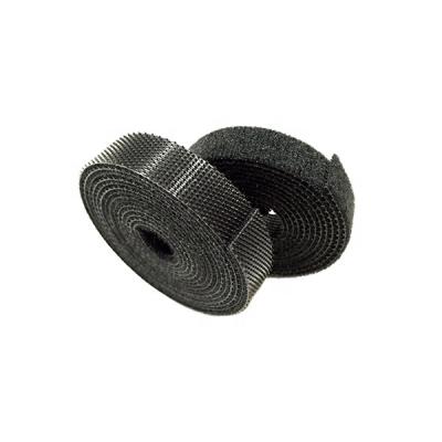 China Custom high quality black viable back to back hook and loop storage tape for sale