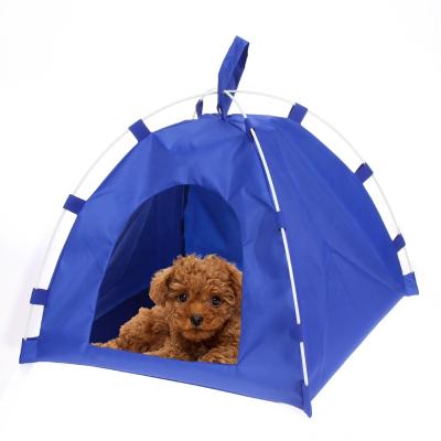 China Custom Portable Ultralight Outdoor Waterproof Polyester Noise Small Single Foldable Pet Tent Viable for sale