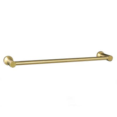 China Modern Single Towel Rack Gold Bathroom Accessories Brass Brushed Gold Towel Rack for sale