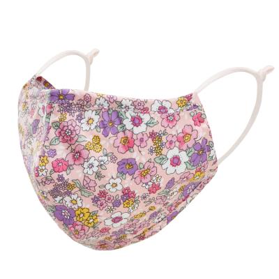 China Breathable Stereo Washable Pure Cotton Flower Anti-haze Maskes Floral Facemaskes for sale