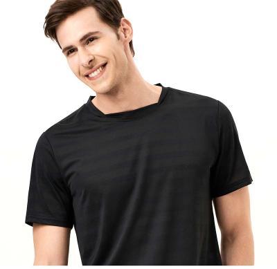 China Anti-wrinkle T-shirt men's casual quick-dry plain shirts polyester color quantity polyester t-shirt for men for sale