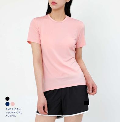 China 2022 New Design QUICK DRY Logo O Neck T-shirt Quantity Polyester Custom Printing Casual T-shirt For Women for sale