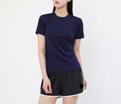 China 2022 New Design QUICK DRY Logo O Neck T-shirt Quantity Polyester Custom Printing Casual T-shirt For Women for sale