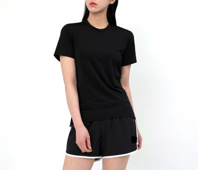 China QUICK DRY Summer Logo O Neck T-shirt Quantity Custom Printing Polyester Casual T-shirt For Women for sale