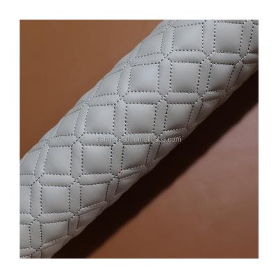 China Anti-rust Embroidery Stitched Eco-Friendly Fire Retardant Faux Leather Rolls For Car Seat And Car Interior for sale