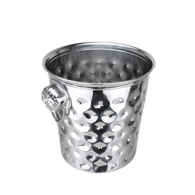 China Hot-selling durable stainless steel ice bucket for champagne metal ice bucket cooler for bar and family for sale