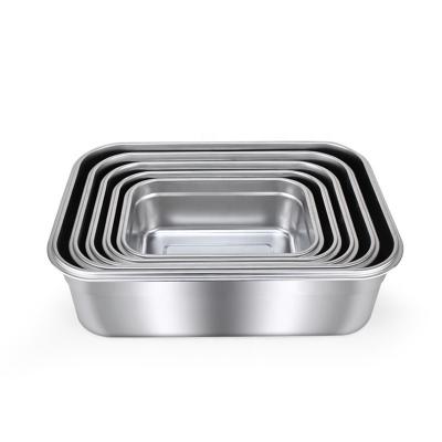 China Eco - Friendly Freshness Preservation Storage Boxes Stainless Steel Large Boxes For Storage With Various Sizes And Covers For Family for sale