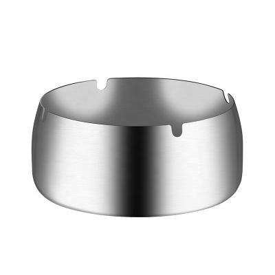 China Factory-opened modern stainless steel ashtray metal round ashtray cigar ashtray for bar ktv hotel with various sizes for sale