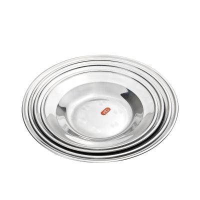 China Disposable Eco - Friendly Stainless Steel Vegetable Dish With Various Sizes Metal Tray For Fruits And Vegetables for sale