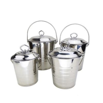 China Eco-friendly Storage Stainless Steel 4pcs Grain Bucket Set With Lid Metal Rice Storage Boxes Set For Household Use for sale