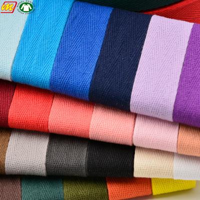 China Factory Direct Sale 2mm-200mm Solid Color Cotton Textile Tape Viable for sale