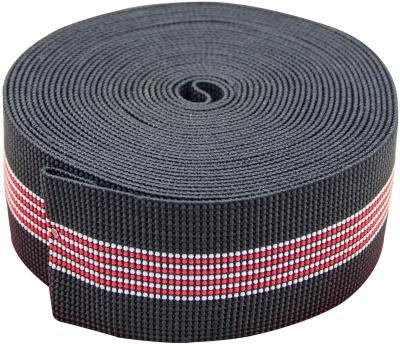 China High Tenacity Custom 50mm 3inch Wide High Tensile Elastic Sofa Band Elastic Webbing For Sofa for sale