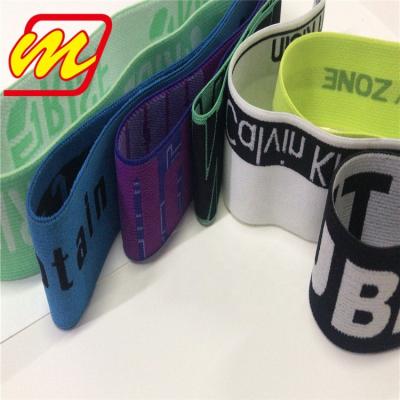 China Fashional Viable Custom Jacquard Elastic Band for Underwear Garment,Polyester Woven Jacquard Elastic Strap with Elastic Braid for sale