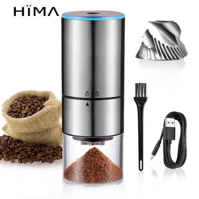 China Outdoor IT A Portable Conical Coffee Bean Grinder USB Electric Coffee Grinder Burr Coffee Grinder Stainless Steel Professional Radio for sale