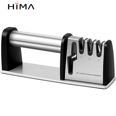 China Viable IT A 4 in 1 Professional Manual Knife Sharpener Blade and Scissors Sharpening Tool Kitchen Knife Sharpener for sale