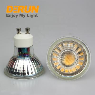 China Modern LED Glass Body Dimmable GU10 6W With Lens 38 Degree Spotlight AC220-240V , COB GU10 LED-GU10 for sale