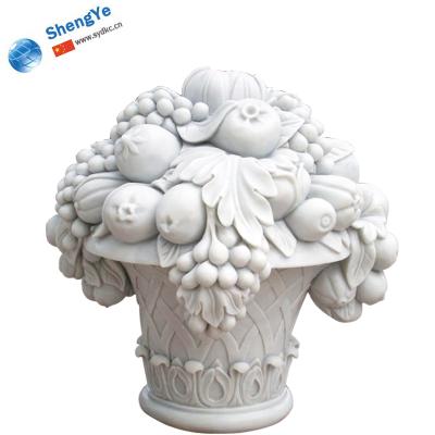 China European factory direct sales can be the park products customized natural marble flower pot garden sets for sale