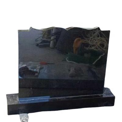 China Traditional Chinese Black Granite Headstone Carving Processing Polished Headstone Carving for sale