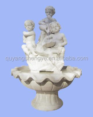 China Classic Marble Stone Water Fountain Sculpture Of Mother And Child for sale