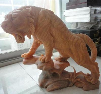 China Natural Life Size Marble Tiger Statue Sculpture , Stone Carving Statue Animal Sculpture for sale