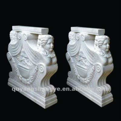 China Hunan White Marble Sphinx Table White Marble Bases For Stone Tops for sale