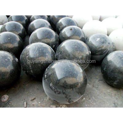 China Exquisite details black natural stone sphere wholesale for road deoraction for sale