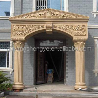 China Hollow Egypty Yellow Marble Pillars For Exterior Decoration for sale