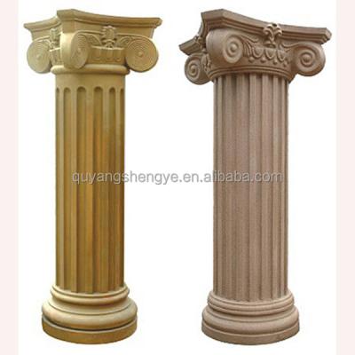 China Solid stone roman pillars or balusters with statue for sale