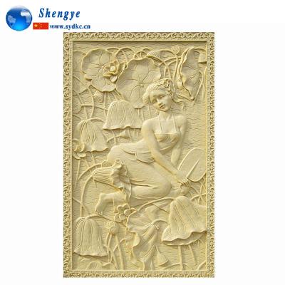 China Beautiful European Woman Relief Sculpture For Wall Decoration for sale