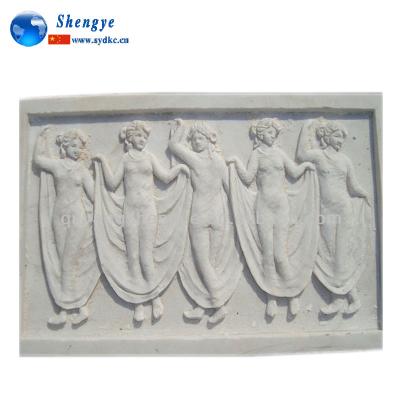 China Beautiful European sculpture in stockings women relief for wall decoration for sale