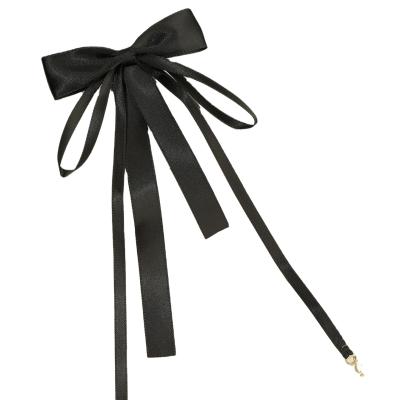 China Factory Direct Supply Black Bow Tie Hair Clip Elegent Bow-knot Ribbon Hairpin for sale