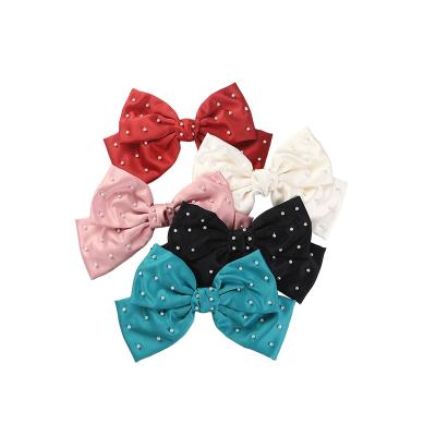 China 2021 Custom Logo Fashion Hairpin Big Bow Manufacturer Custom Logo Pearl Hairpin For Girls for sale