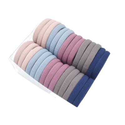 China High Large Elastic Hair Ties Bands Seamless Cotton Stretch Ponytail Holders Hairband Headband For Long Curly Thick Heavy Hair for sale