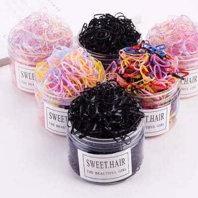 China Small Size Children's Hair Accessories Storage Canned Rubber Hair Band for sale