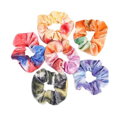 China Elastic Velvet Women Hair Bands Soft Loop Holder Grip Donut Ponytail Hair Scrunchie Stretchy Velvet Women Hair Accessories for sale