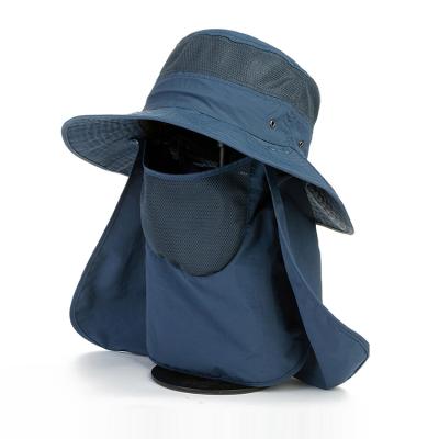 China 2021 Breathable Outdoor UV Protection Sun Hats Fishing Hat With Upf 50+ And Neck Fin For Man And Women Sports Bucket Hats Type-0351 for sale