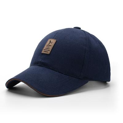 China Men's COMMON Fashion Cotton Men's Blank Logo Hats Casual Leather Hats Customized Wholesale Custom Simple Outdoor Sports Caps for sale