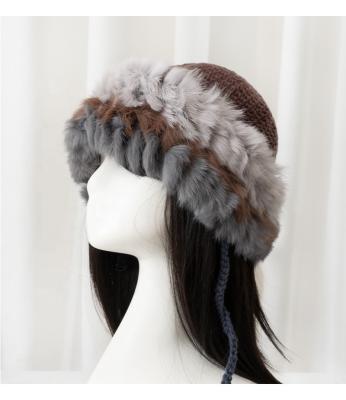 China New Coming Toe Hats Real Rabbit Ladies Autumn And Winter COMMON Factory Woolen Fur Hearing Protection Thick Fur Hat For Women OEM for sale