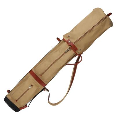 China Wholesale Canvas Tourbon Canvas Golf Bag Half Vintage Golf Pencil Bag for sale