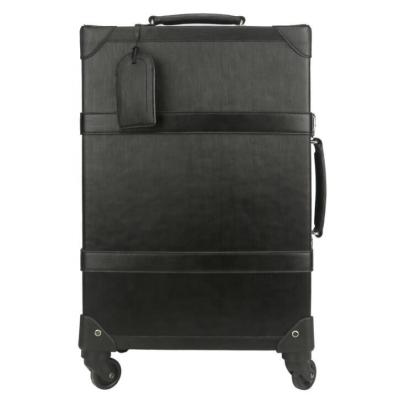 China PU Vintage Spinner Trolley Cabin Luggage Moving Suitcase for sale